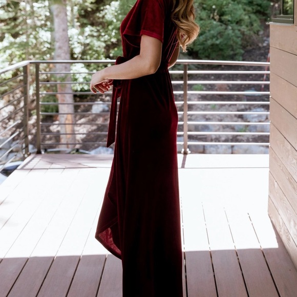 NWT Merlot Nadine Baltic Born midi dress size S velvet - Picture 2 of 6